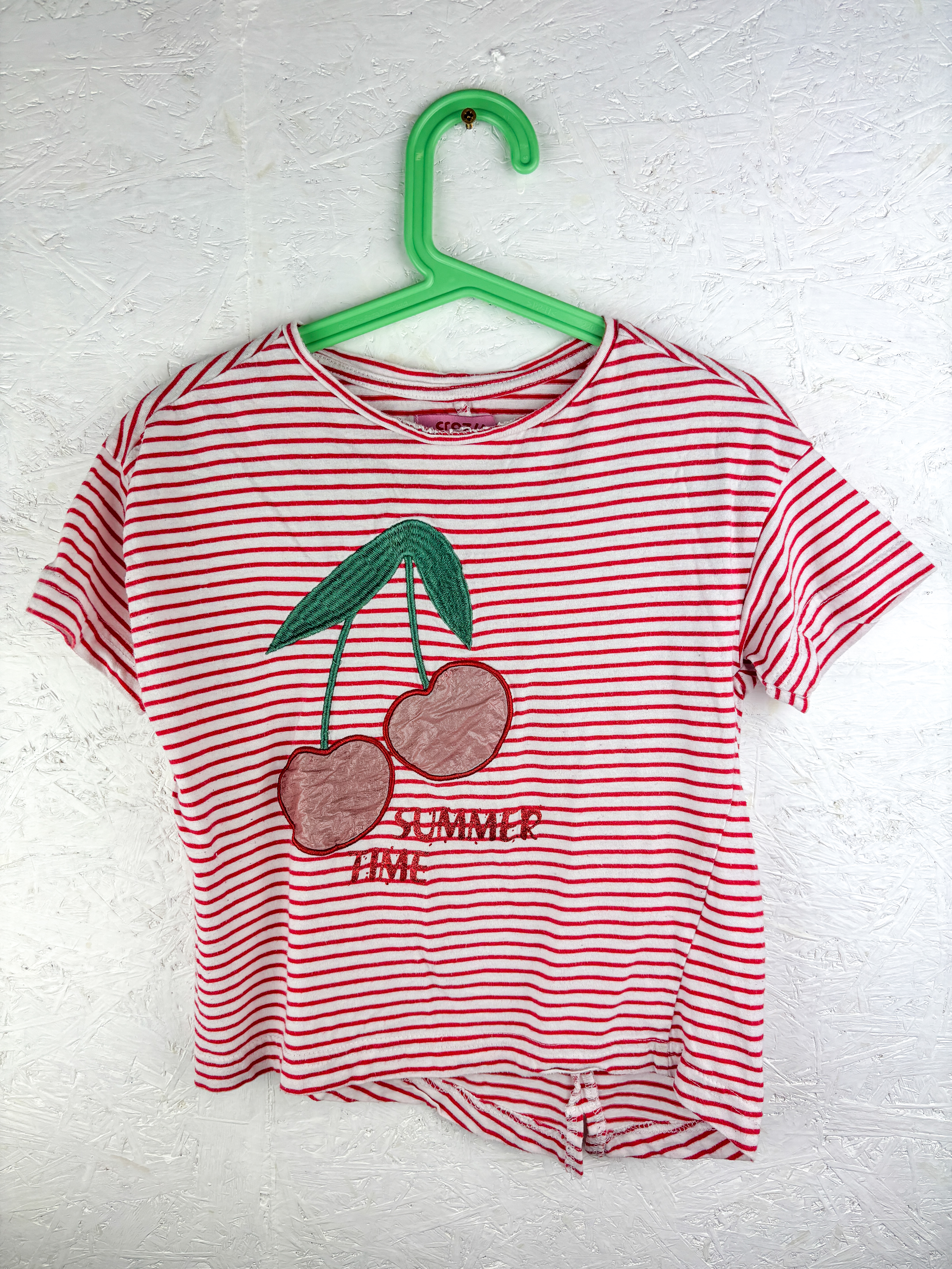 T-Shirt mit Kirschen, Rot-Weiß