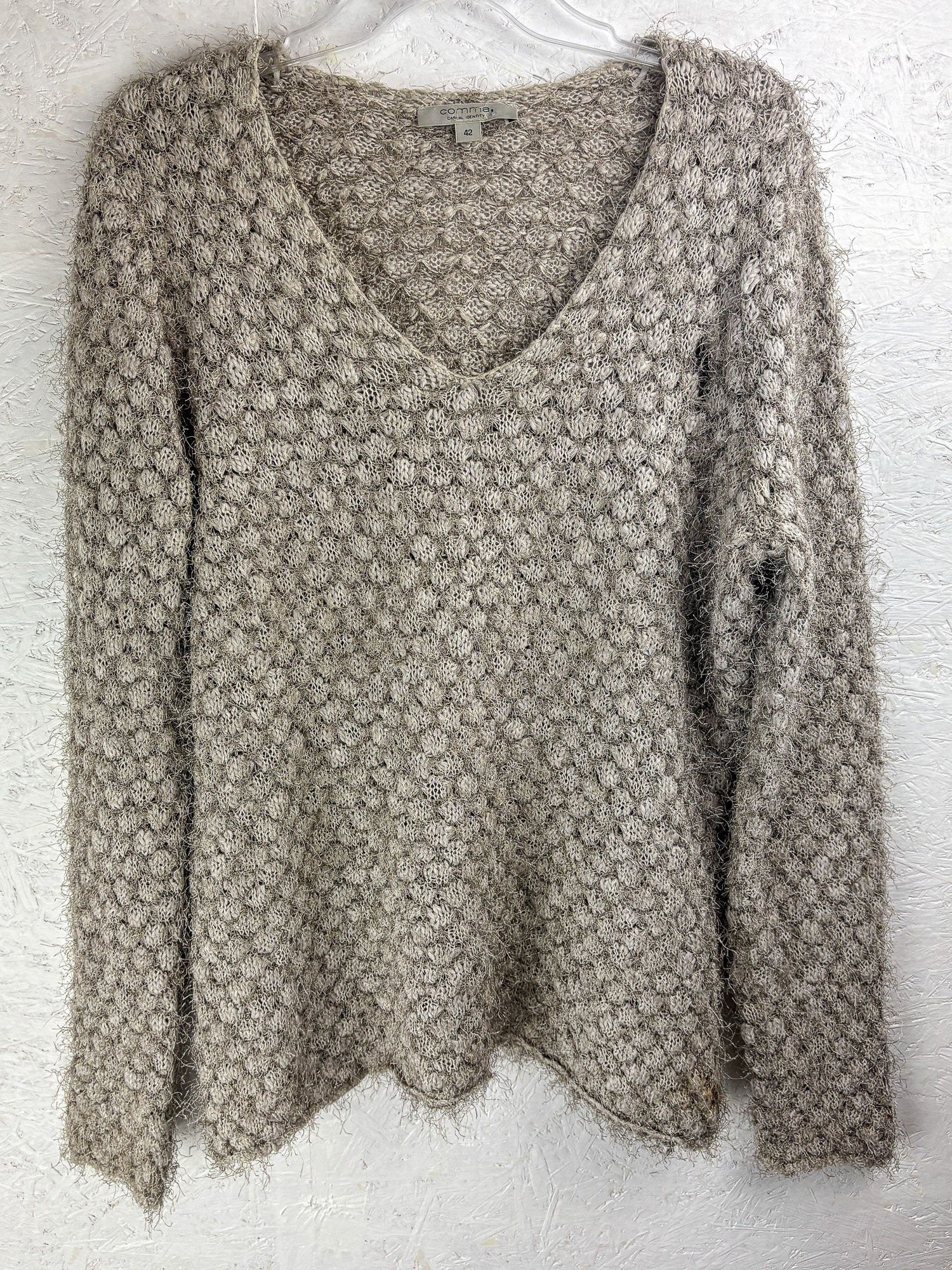 Pullover Grau Braun